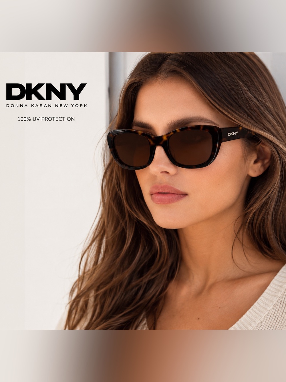 Dkny Tortoiseshell Frame Brown Lens Women's Sunglasses